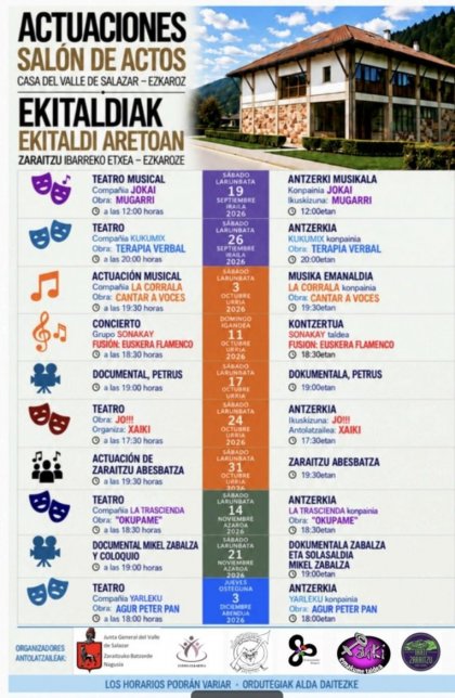 El Valle de Salazar se llena de cultura hasta diciembre