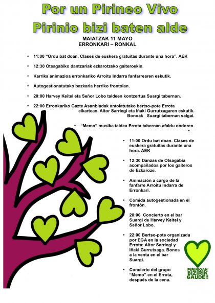 Por un Pirineo Vivo, fiesta en Erronkari