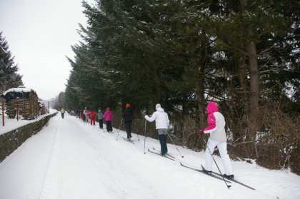 La nieve cada estos das traslada la campaa escolar al pueblo